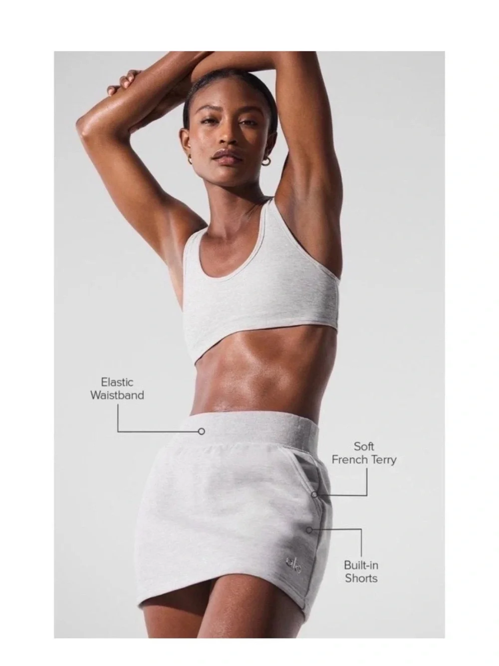 ALO Yoga BLACK Active Mini Skirt